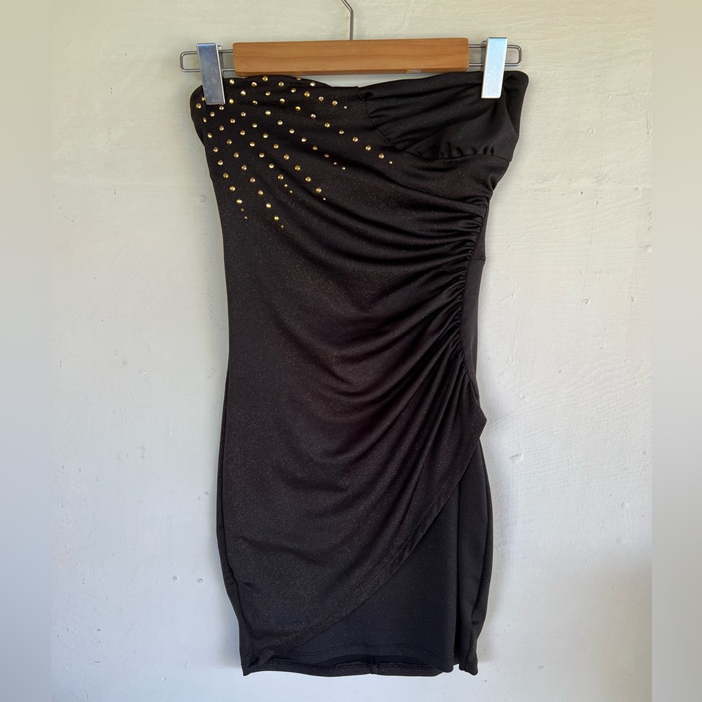Strapless Black Mini Dress